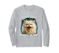 Tengo Ese Dawg en mí Gato Camisa Divertido Enojado Tabby Manga Larga