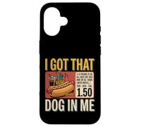Tengo Ese Perro Dentro de mí, Divertido Hot Dog Retro Vintage Carcasa para iPhone 16