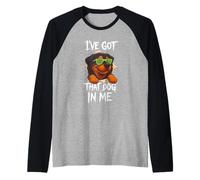 Tengo Ese Perro en mí Meme Gracioso Rottweiler Camiseta Manga Raglan