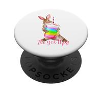 Tengo Esta Linda Bebida de batido con Forma de arcoíris con Forma de Conejito Que es motivadora PopSockets PopGrip Adhesivo