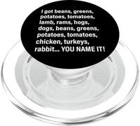 Tengo Frijoles, Verduras, Papas, Tomates, Cordero, carneros, Cerdos... PopSockets PopGrip para MagSafe