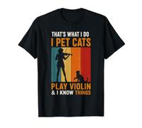 Tengo Gatos Que tocan el violín, sé Cosas, Gracioso Violinista de Gatos Camiseta