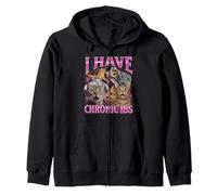 Tengo IBS crónico, divertido gráfico pirateado de memes de gatos de los años 90 Sudadera con Capucha