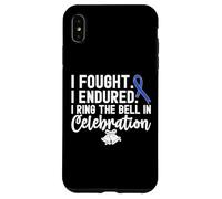 Tengo la Campana en celebración Blue Ribbon Cáncer de Colon Carcasa para iPhone XS MAX