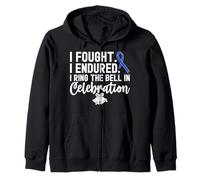 Tengo la Campana en celebración Blue Ribbon Cáncer de Colon Sudadera con Capucha