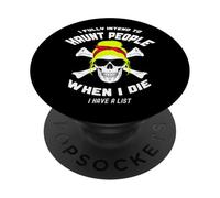 Tengo la intención de atormentar a la gente cuando muera un cráneo desordenado PopSockets PopGrip Adhesivo