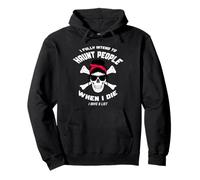 Tengo la intención de atormentar a la gente cuando muera un cráneo desordenado Sudadera con Capucha