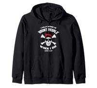 Tengo la intención de atormentar a la gente cuando muera un cráneo desordenado Sudadera con Capucha