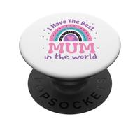 Tengo la Mejor mamá del Mundo Día de la Madre para niños PopSockets PopGrip Adhesivo