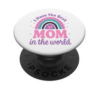 Tengo la Mejor mamá del Mundo Día de la Madre para niños PopSockets PopGrip Adhesivo