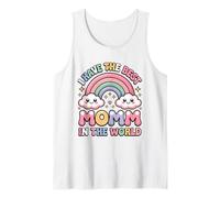 Tengo la mejor mamá del mundo Rainbow para niños y niñas Camiseta sin Mangas