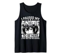 Tengo mi Anime Paused Otaku Dicho Camiseta sin Mangas