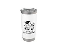 Tengo mi doctorado ahora Bow Peasants | Doctorado en amantes de los gatos, PhD Cat Vaso térmico de acero inoxidable de doble pared