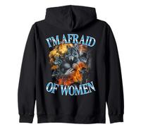 Tengo Miedo de Las Mujeres Funny Bootleg Sigma Wolf Sudadera con Capucha