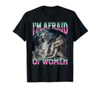 Tengo miedo de las mujeres gracioso hombre lobo Meme Bootleg Camiseta