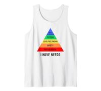 Tengo necesidades | Jerarquía de necesidades de Maslow | Psicología Camiseta sin Mangas