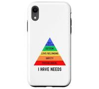Tengo necesidades | Jerarquía de necesidades de Maslow | Psicología Carcasa para iPhone XR