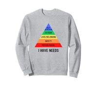 Tengo necesidades | Jerarquía de necesidades de Maslow | Psicología Sudadera