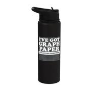 Tengo papel cuadriculado Estoy trazando algo Stainless Steel Insulated Water Bottle