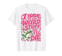 Tengo Que Decir Cosas Raras O I'Ll Die Funny Frog Meme Retro Camiseta gráfica económica