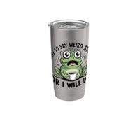 Tengo que decir cosas raras o moriré ansioso café rana Vaso térmico de acero inoxidable de doble pared