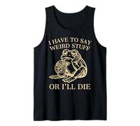 Tengo Que Decir Cosas Raras o moriré Funny Frog Meme Retro Camiseta sin Mangas