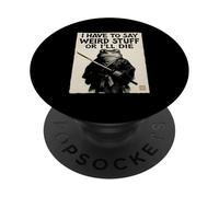 Tengo Que Decir Cosas Raras o moriré - Funny Samurai Frog PopSockets PopGrip Adhesivo