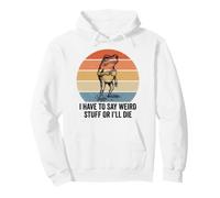 Tengo Que Decir Cosas Raras o moriré Humor Rana Meme Retro Sudadera con Capucha