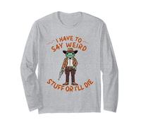 Tengo Que Decir Cosas Raras o moriré Rana Divertida Democracia Manga Larga