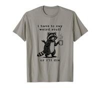Tengo Que Decir una extraña Broma Vintage Divertida de mapaches Retro de los 90 Camiseta