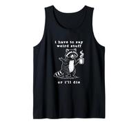 Tengo Que Decir una extraña Broma Vintage Divertida de mapaches Retro de los 90 Camiseta sin Mangas