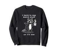 Tengo Que Decir una extraña Broma Vintage Divertida de mapaches Retro de los 90 Sudadera
