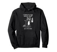 Tengo Que Decir una extraña Broma Vintage Divertida de mapaches Retro de los 90 Sudadera con Capucha