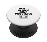 Tengo Que devolver Algunas Cintas de vídeo Retro 80s Humor PopSockets PopGrip Adhesivo