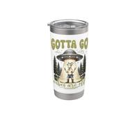 Tengo que ir Vibes están apagados divertido OVNI Alien Cabra Meme Vaso térmico de acero inoxidable de doble pared