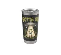Tengo que ir Vibes están apagados divertido OVNI Alien Frog Meme Vaso térmico de acero inoxidable de doble pared