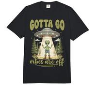 Tengo Que IR Vibes están apagados Divertido OVNI Alien Meme Comfort Colors Adult Heavyweight T-Shirt