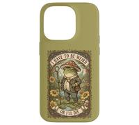 Tengo Que ser Weird or Die Frog Vintage Cottagecore Carcasa para iPhone 14 Pro
