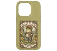 Tengo Que ser Weird or Die Frog Vintage Cottagecore Carcasa para iPhone 15 Pro