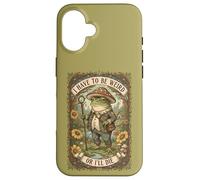 Tengo Que ser Weird or Die Frog Vintage Cottagecore Carcasa para iPhone 16