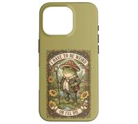 Tengo Que ser Weird or Die Frog Vintage Cottagecore Carcasa para iPhone 16 Pro