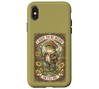 Tengo Que ser Weird or Die Frog Vintage Cottagecore Carcasa para iPhone X/XS