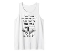 Tengo que ver los dulces primero y luego me meto en la furgoneta humor oscuro Camiseta sin Mangas