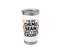 Tengo quimioterapia cerebro ¿Cuál es tu excusa Conciencia sobre el cáncer Vaso térmico de acero inoxidable de doble pared