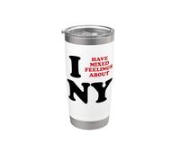 Tengo sentimientos encontrados sobre Nueva York Funny Sarcastic Vaso térmico de acero inoxidable de doble pared
