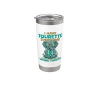 Tengo síndrome de Tourettes Me permiten hacer cosas raras Vaso térmico de acero inoxidable de doble pared