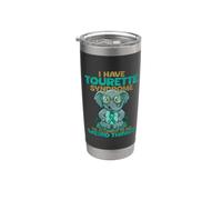 Tengo síndrome de Tourettes Me permiten hacer cosas raras Vaso térmico de acero inoxidable de doble pared