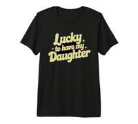 Tengo Suerte de Tener a mi Hija Retro Family Love Camiseta Premium