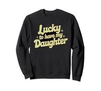 Tengo Suerte de Tener a mi Hija Retro Family Love Sudadera