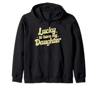 Tengo Suerte de Tener a mi Hija Retro Family Love Sudadera con Capucha
